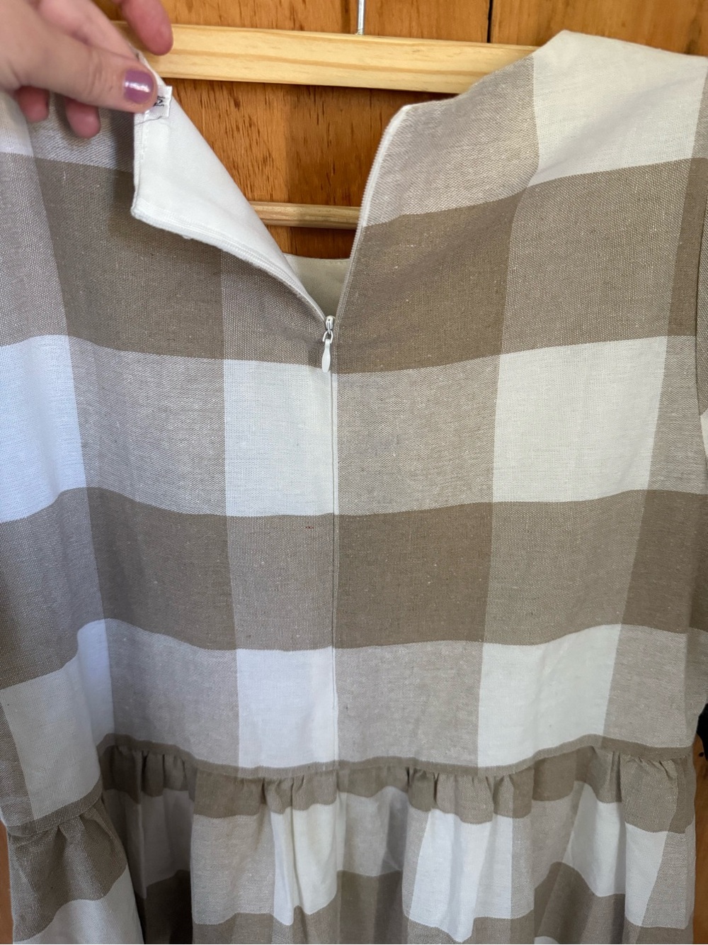 NO BRAND | gingham maxi dress - Picture 6 of 6